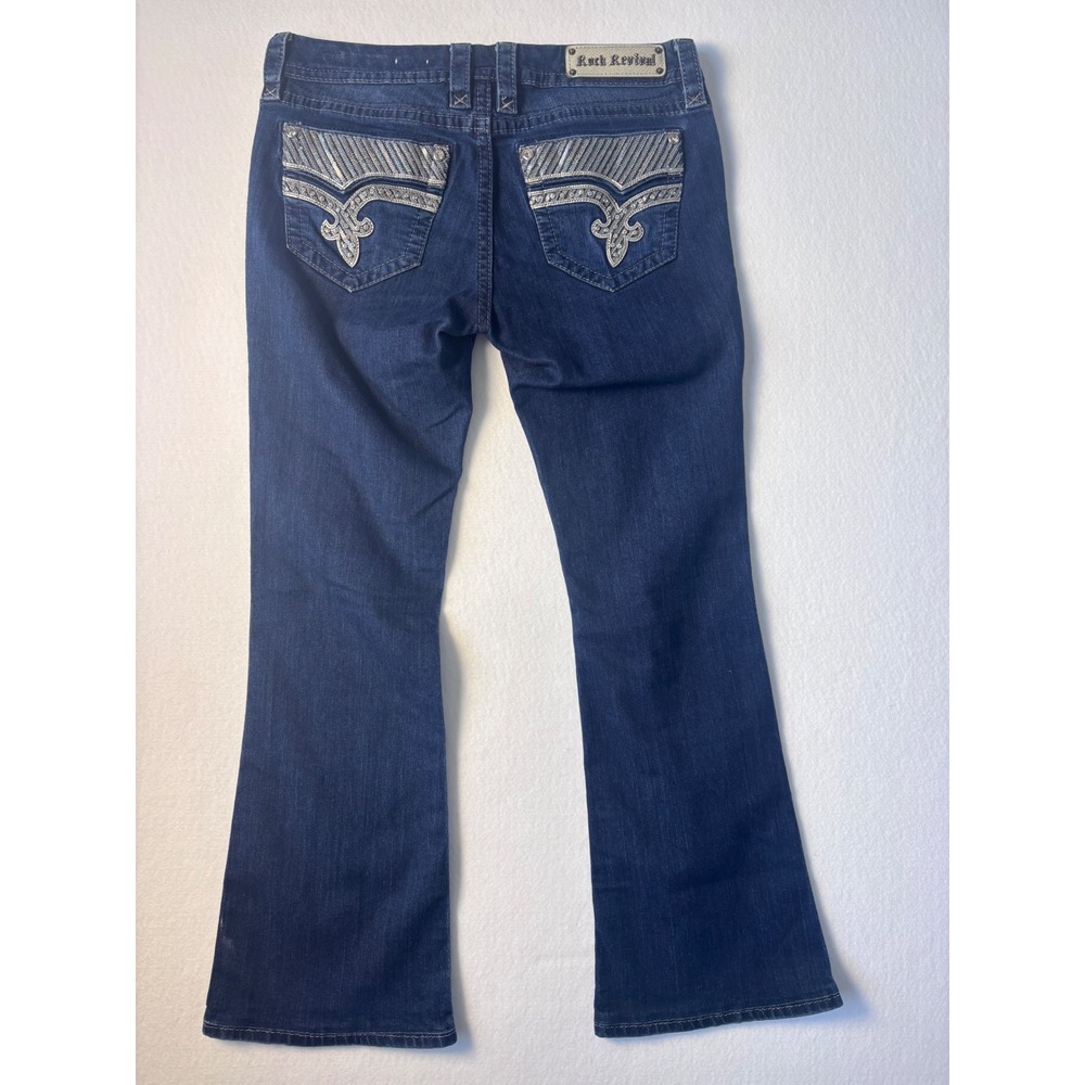 Rock Revival KLARRY Womens Bootcut Jeans Embellished Sequins Rhinestones Size 31